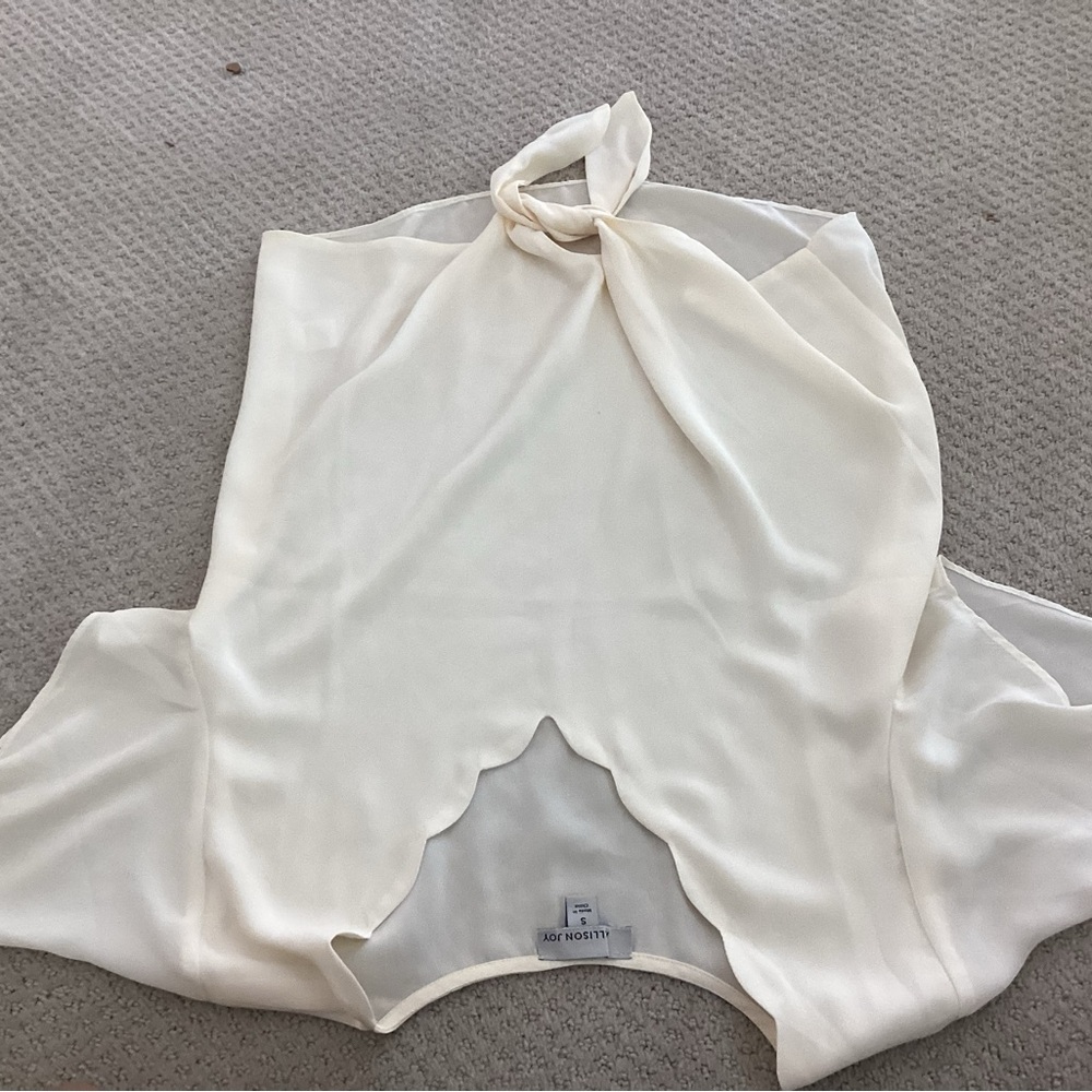 Allison Joy Cream Scalloped Halter